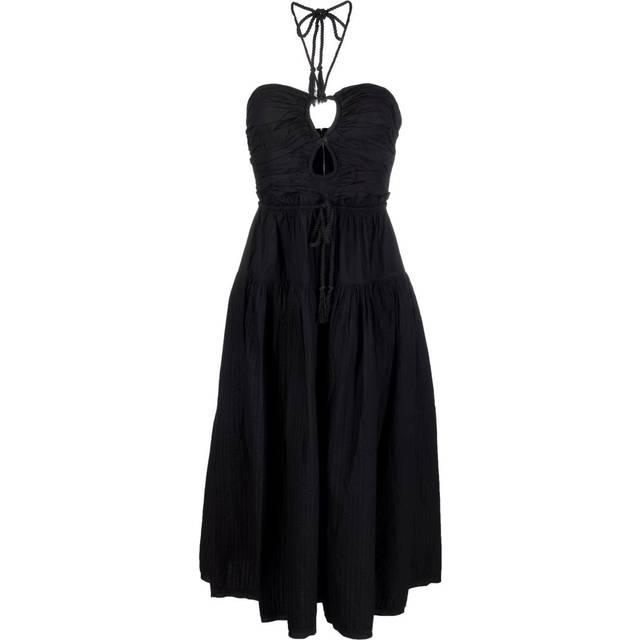 Ulla Johnson - Ella halterneck midi dress - women - Cotton - 10 - Black