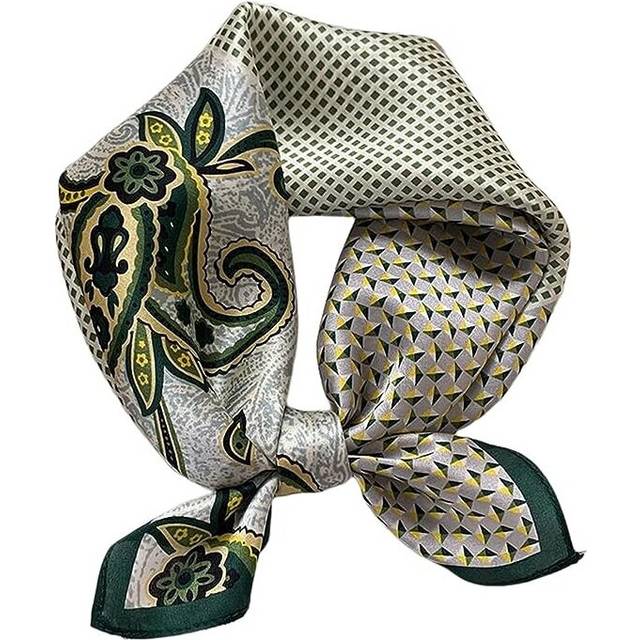 "Women's 100% Pure Mulberry Silk Small Square Scarf - Neckerchief Women - Silk Headscarf - 21"" x 21"""