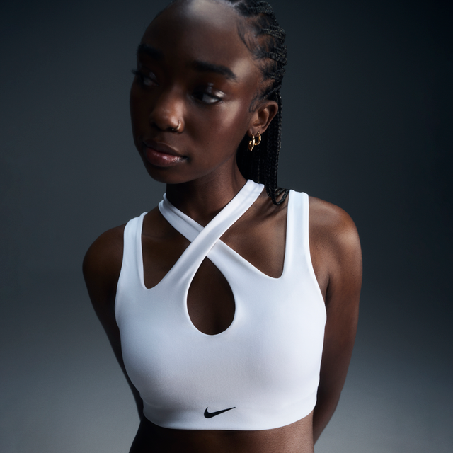 Nike – Indy Training – Freestyle – Vit sportbehå med lätt stöd-Vit/a