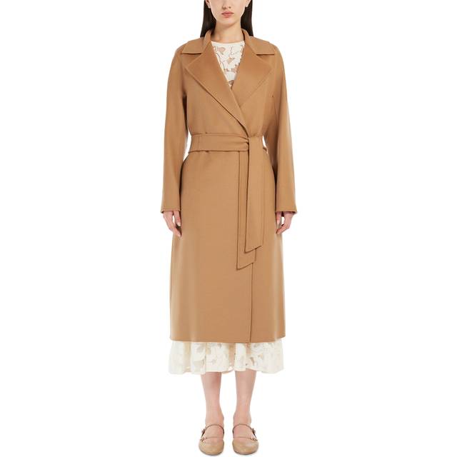 Cles Belted Coat - Camel - Max Mara Studio reinterprets classic clothing for the contemporary woman. Featuring feminine shapes, delicate patterns and sophisticated tailoring, each design is ingrained with Italian heritage and luxurious fabrics.