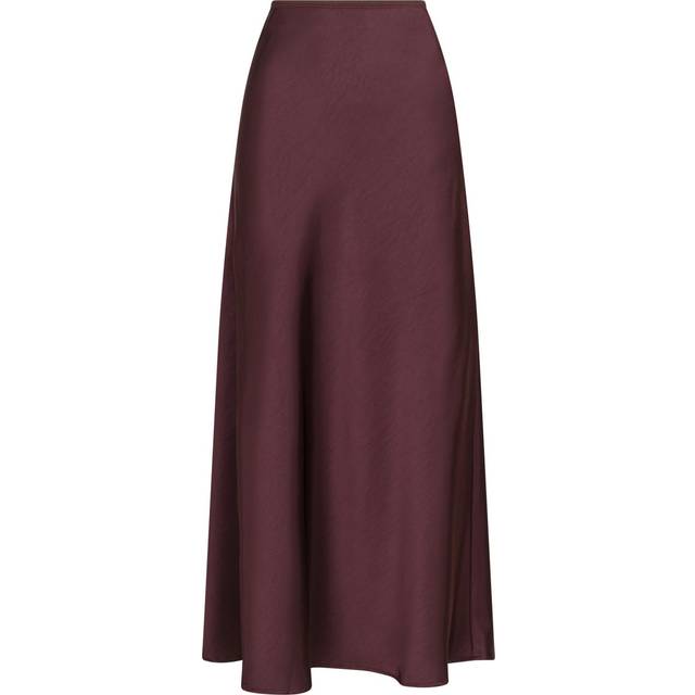 Neo Noir Vicky Heavy Sateen Skirt Dam Maxikjolar Stl. 36 - Från Magasin - Burgundy (36)