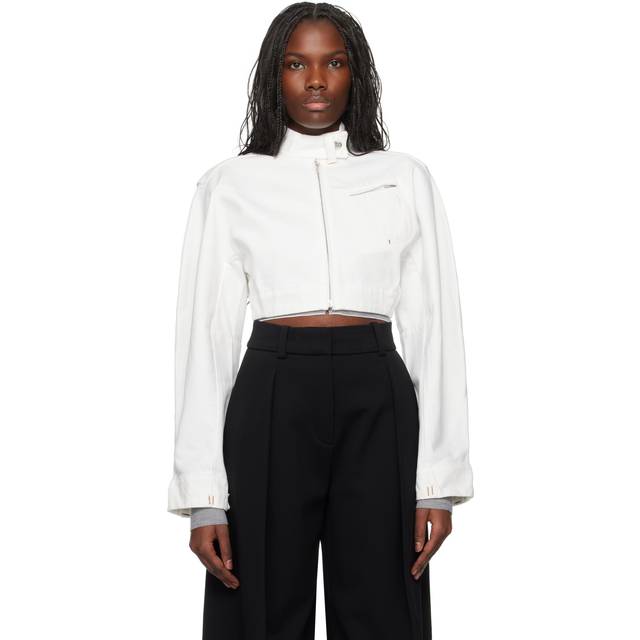 JACQUEMUS White La Casa 'La veste de-Nîmes Cabrio' Denim Jacket - 110 Off-White - FR 44