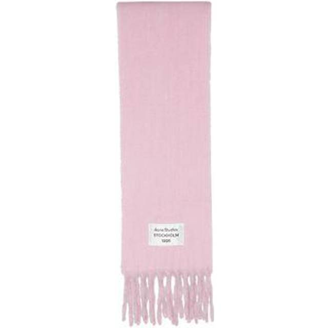 Acne Studios Pink & Purple Logo Label Fringed Scarf - AN4 Pink/lilac - UNI
