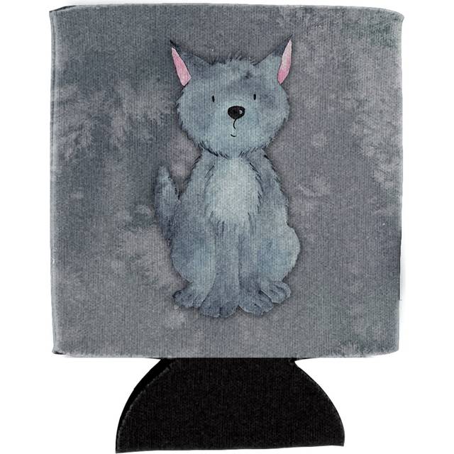 """""Caroline's Treasures Wolf Watercolor Decorative Can Hugger  Multicolor"""""
