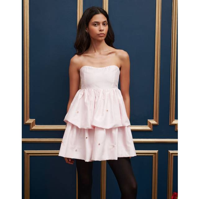Ever Embellished Mini Dress - Pink - Whimsical details and retro designs are two distinctive features that can be spotted across the creations by Sister Jane. The London-based label specialise in limited-edition clothing and offer a new capsule collection every 6 weeks, keeping your wardrobe fresh and stylish.