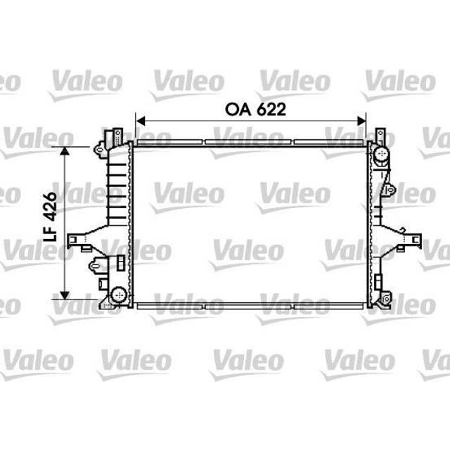 VALEO Kylare, motorkylning 734719 Aluminium 622 426 22 utan kylmedelsregulator Kylflänsar lödda VOLVO: V70 2, XC70 I Cross Country, S80 I