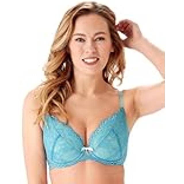 Gossard Womens Superboost Lace Plunge Bra - Ocean Blue Polyamide - Size 36FF