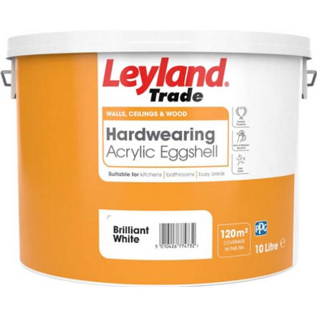 Leyland Trade Acrylic Eggshell Brilliant White 10L