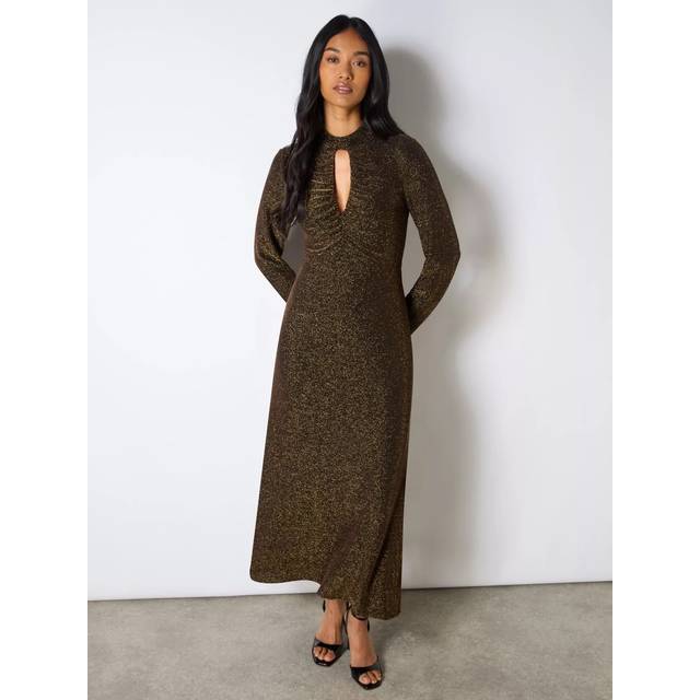 Ro&Zo Zara Sparkle Jersey Dress, Gold