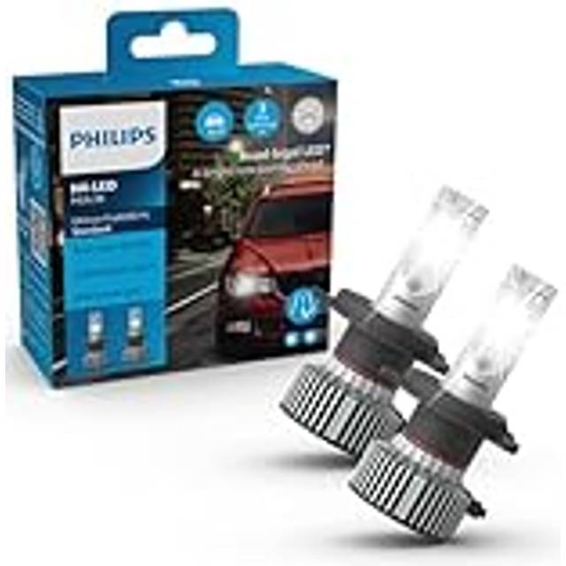 Philips Ultinon Pro6000 Standard H4-LED homologerad LED-lampa*, 220 % ljusare**, 5 800 K, set med 2