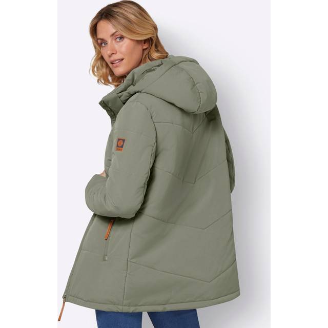 Witt Zip Up Hooded Quilted Jacket - Khaki