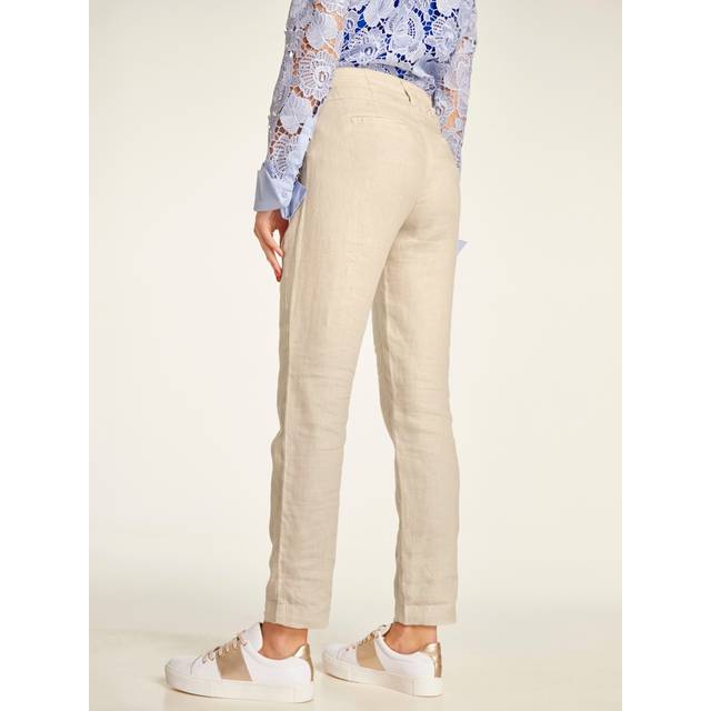 Heine High Waist Linen Trousers - Beige