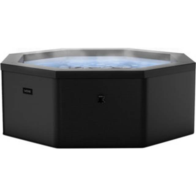 Wave Como 6 Person Octagon Spa Charcoal Rattan