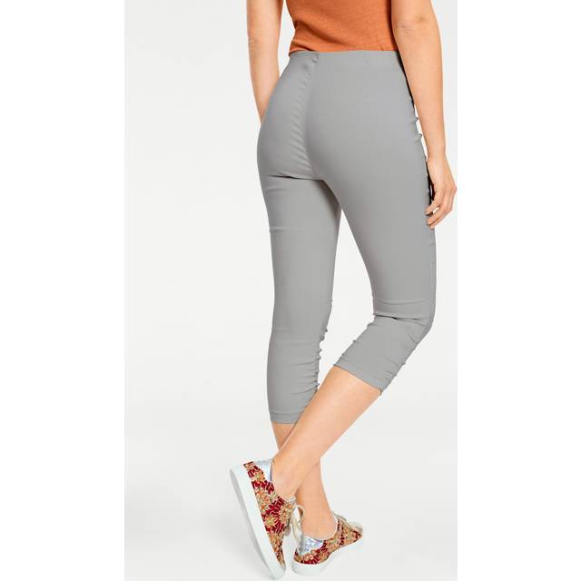 Heine High Waist Slim Fit Capri Trousers - Grey