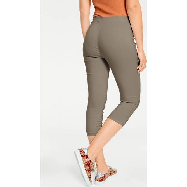 Heine High Waist Slim Fit Capri Trousers - Olive