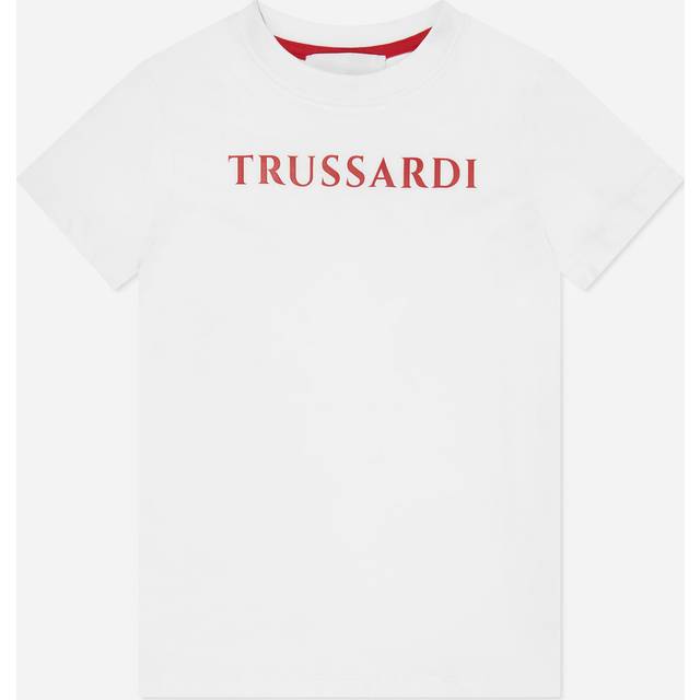 Trussardi, T-Shirts, unisex, White, 16 Y, Kids Ankis Logo T-Shirt in White