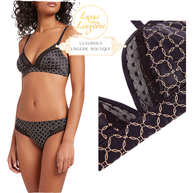 Print skin bra wolford 40 black desert adjustable bra velvety soft bralette