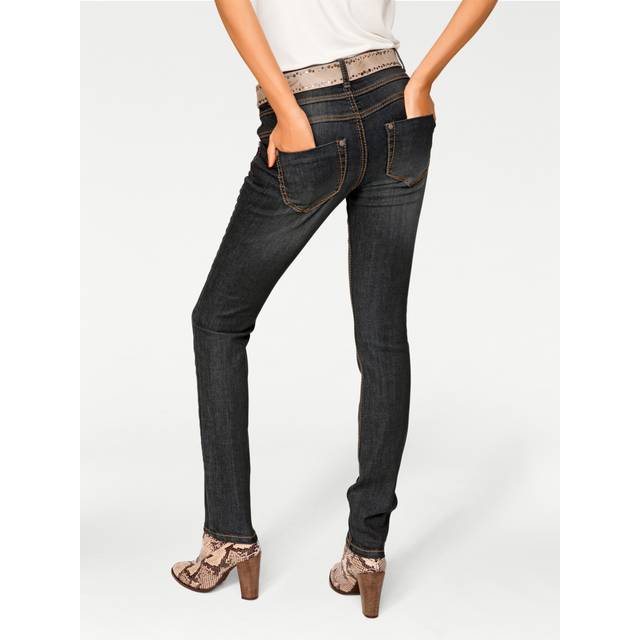 Heine Skinny Low Waist Jeans - Black Denim