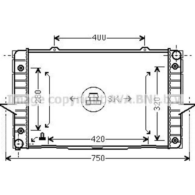 Kylare motorkylning VO2093 Ava Quality Cooling