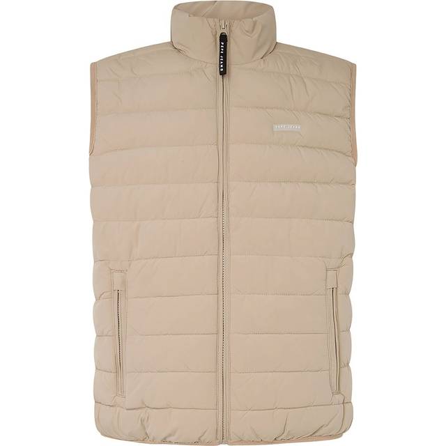 Pepe Jeans for man. PM403028 Waistcoat Toby beige (L), Casual, Polyester
