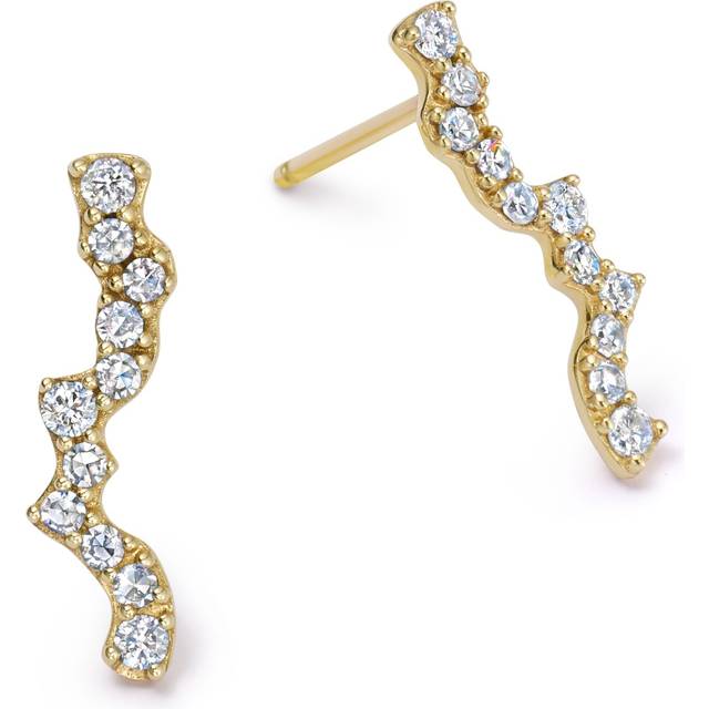 Solid Gold Asteri Lab Grown Diamond Bar Drop Earrings