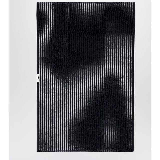 Tekla - Terry handduk black stripes badlakan 100x150cm - Handdukar och badlakan - Svart