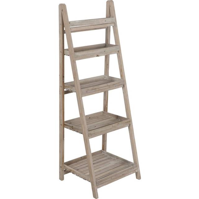 Natural Wooden Outdoor Shelves - 50 x 46 x 145 cm