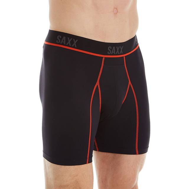 Saxx - Kinetic Light-Compression Mesh Boxer Brief - Synthetic base layer size XXL, black/grey