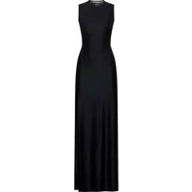 MARINE SERRE Draped Jersey Maxi Dress - Black