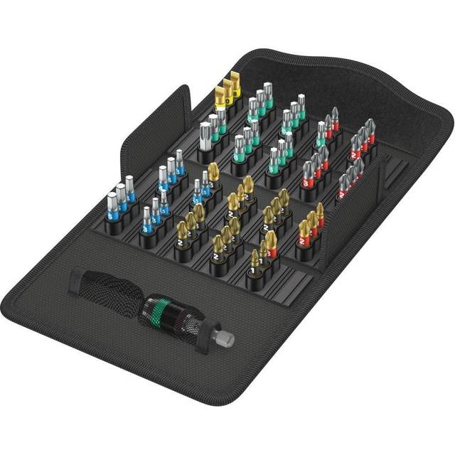 Wera 61 Piece Bit-Safe BiTorsion Torsion Screwdriver Bit and Holder Set