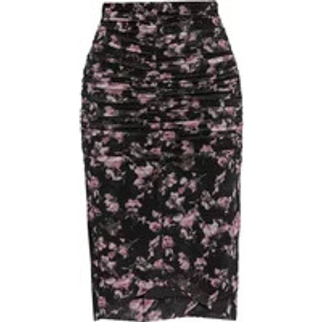 Floral Print Ruffle Midi Skirt