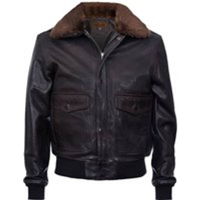 Infinity Leather Mens Air Force A2 Brown Aviator Bomber Jacket-Sao Paulo Nappa Leather - Size 5XL
