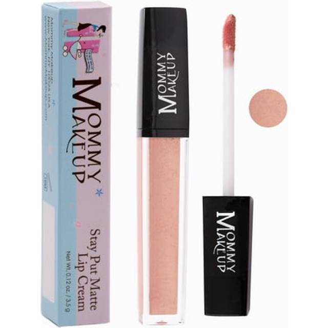 Mommy Makeup Stay Put Matte Lip Cream | Kiss Proof Lipstick in Angelica (A Light Shimmery Rose Gold) Transfer Proof  Smudge Proof  Waterproof  Non Dry