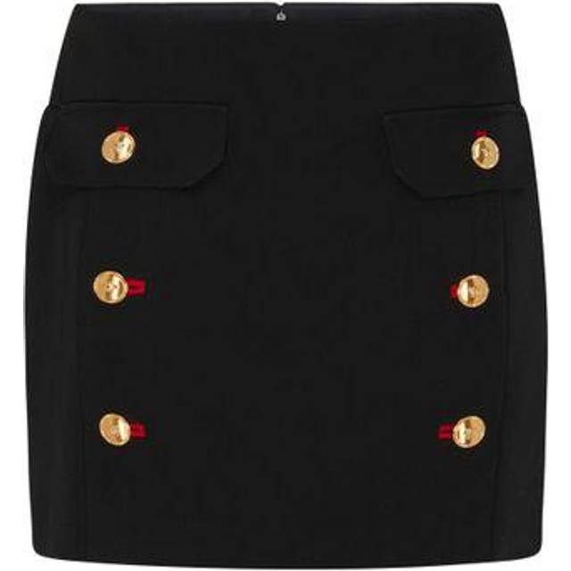 Versace Black Wool Gabardine Miniskirt - 1B000 Black - IT 40