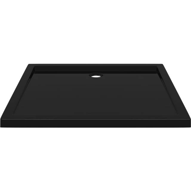 Duschkar rektangulärt ABS svart 80x90 cm