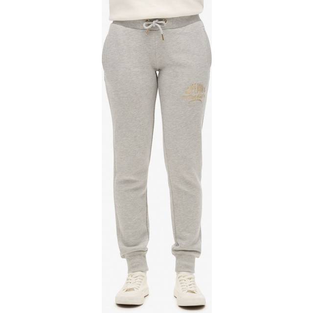 Superdry for woman. W7011093A Jogger trousers with metallic logo Luxe grey (XS), Casual, Sport, Cotton, Multisport, Sustainable