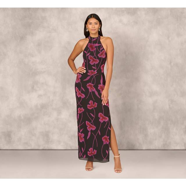 Aiden Mattox Halter Maxi Dress
