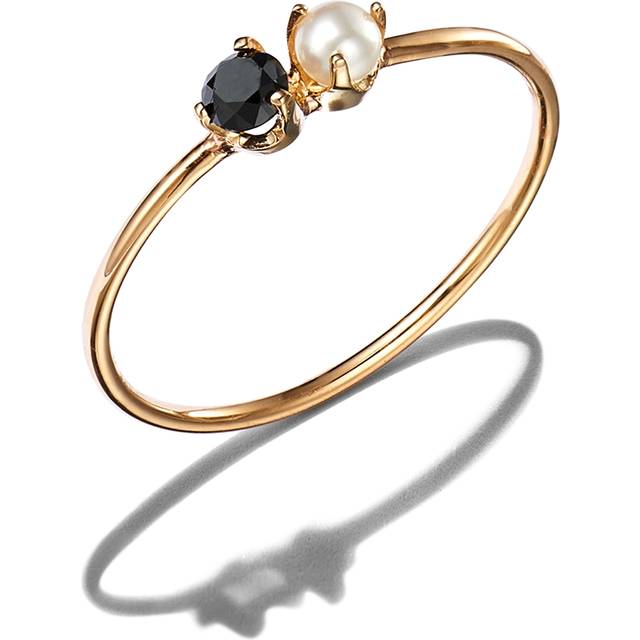 Zoe Chicco 14K Yellow Gold Cultured Freshwater Pearl & Black Diamond Ring - 150th Anniversary Exclusive