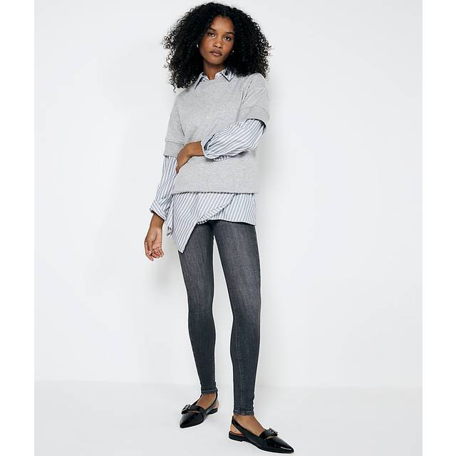 River Island Womens Grey Molly Mid Rise Skinny Jeans - 14S