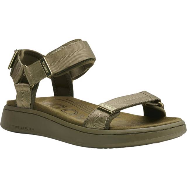 Woden Line Flade Sandals Uld - Dark Olive