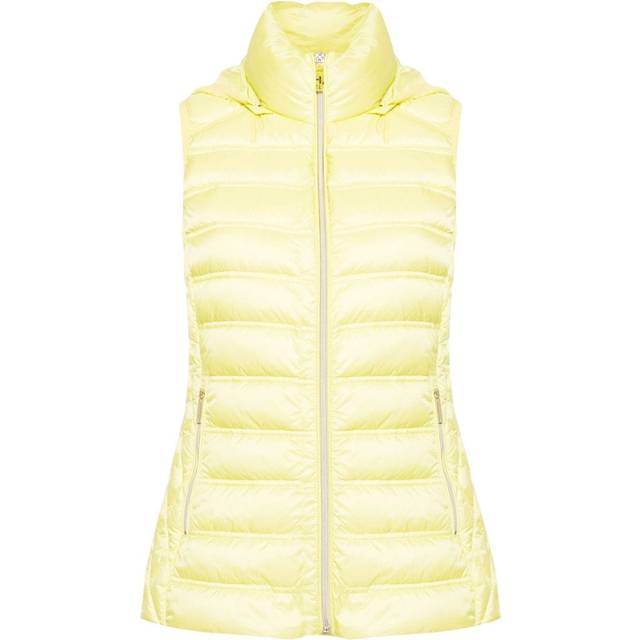 Michael Michael Kors - detachable-hood down gilet - women - Nylon/Nylon/Down/Duck Feathers - M - Yellow