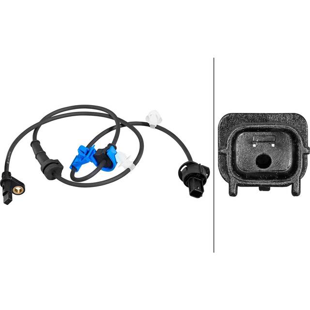 HELLA ABS Givare 6PU 358 218-891 framaxel med klämmor hallprincip 2 885