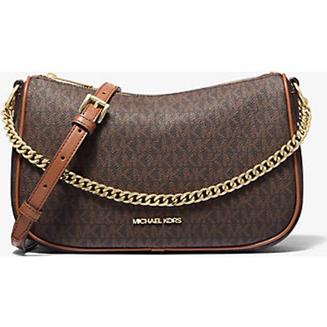MK Carmela Medium Signature Logo Convertible Crossbody Bag - Brown - Michael Kors - ONE SIZE