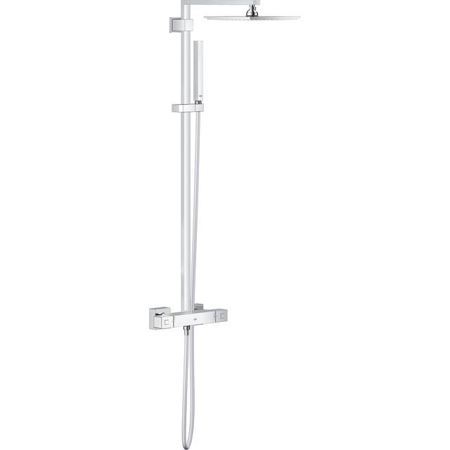 Euphoria Cube System 230 Shower system with thermostatic mixer for wall mounting, Chrome (26087000) - Grohe