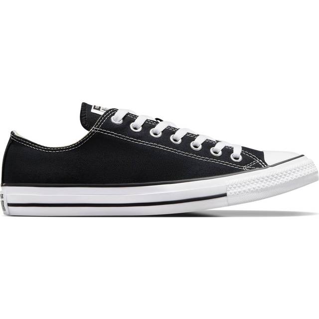 Converse Ox Trainers - Black, Black / White, Size 3, Women