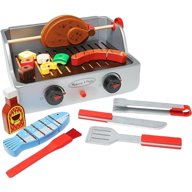 Grillset med -spett , Låtsaslek , Leksaksmat , 3+ , Present till pojke och flicka