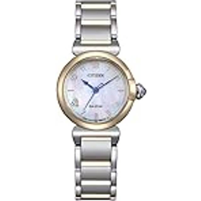 Citizen L Mae EM1136-87D Women's Eco-Drive Watch - 26mm Mother of Pearl Dial, Two-Tone Stainless Steel Bracelet