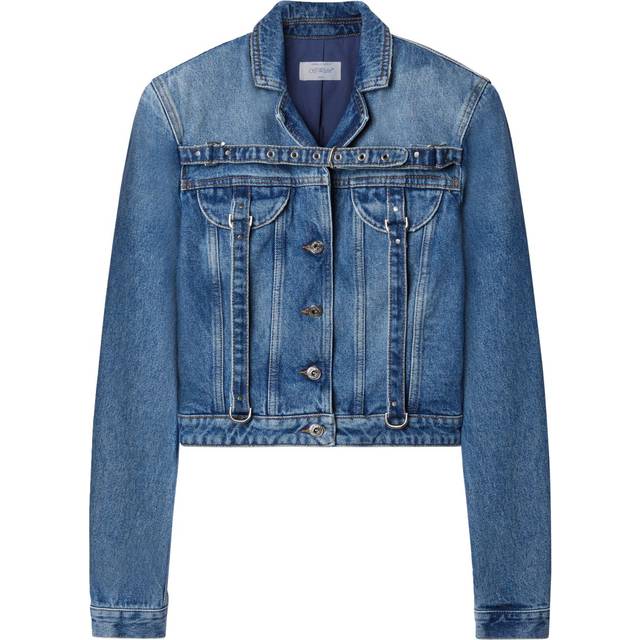 Cropped Fit Denim Jacket with Harness Detail size 44 (44)