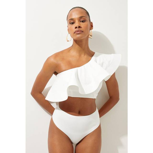 High Waist Bikini Bottom - White
