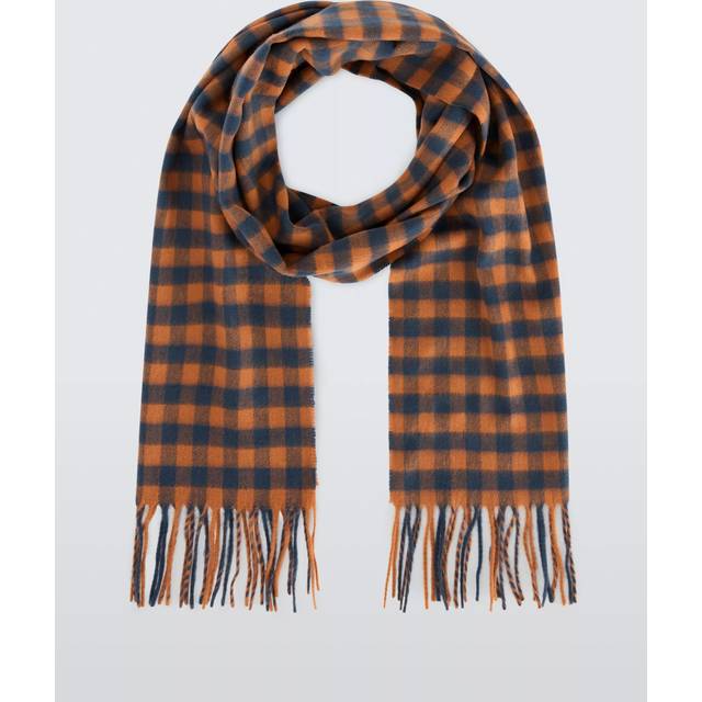John Lewis Gingham Check Cashmink Scarf, Multi